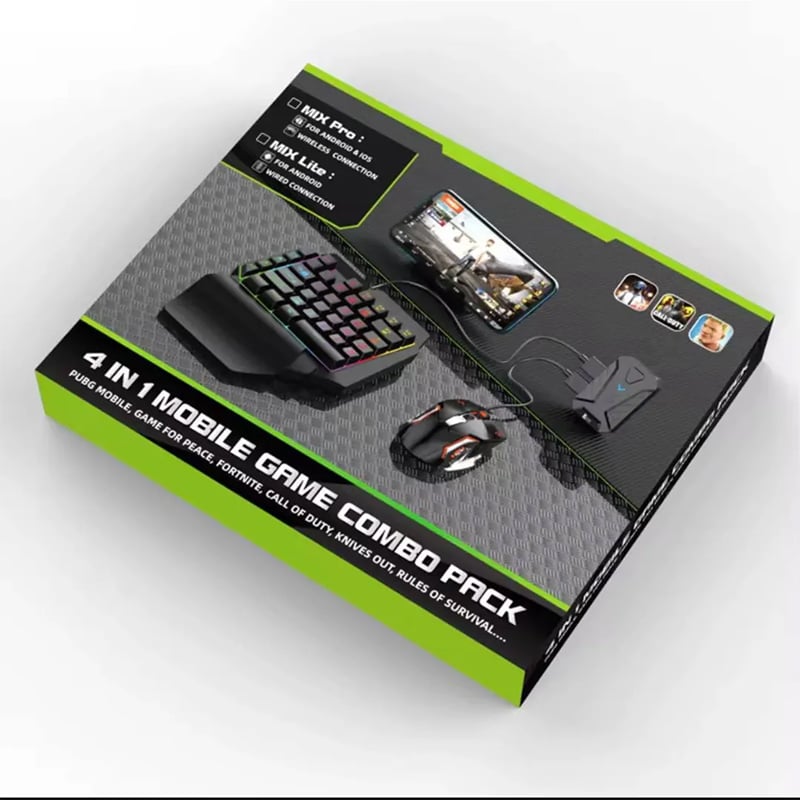 Picture of Mix Pro+ Gaming Converter Mouse & Keyboard Combo Adaptor for FPS Mobile Games - Black