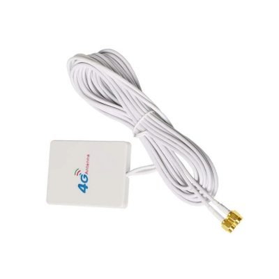 Picture of 4G LTE External Antenna 698-2700MHz Indoor Panel Antenna SMA Male Connector For 3G 4G LTE WIFi Router Modem 2M3M Cable - White