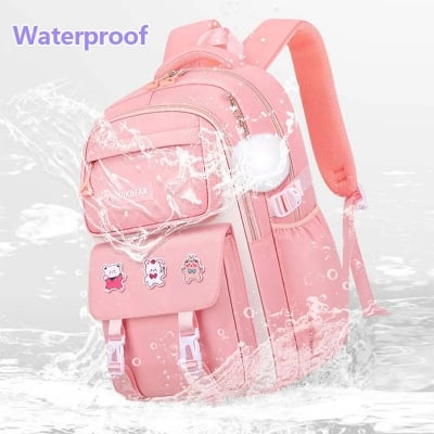 Picture of New Style Cute Girl Backpack – Large Capacity Schoolbag for High School & College Students - Pink