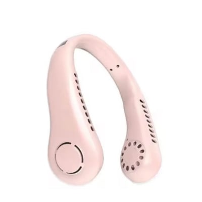 Picture of Compact 3-Speed Fashion Neck Fan – Portable Bladeless Cooler for Personal Use - Pink