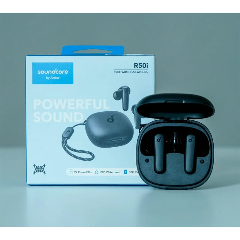Picture of Anker Soundcore R50i True Wireless Earbuds With 30H Playtime, AI-Enhanced Calls, BassUp Technology, Bluetooth 5.3 Wireless Earbuds Bluetooth Earbuds - Black