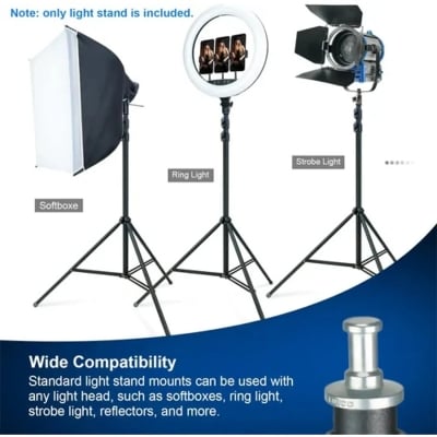 Picture of NeePho 9988 7Fit Heavy Duty Light Stand for Photography Strobe Flash Lighting - Black