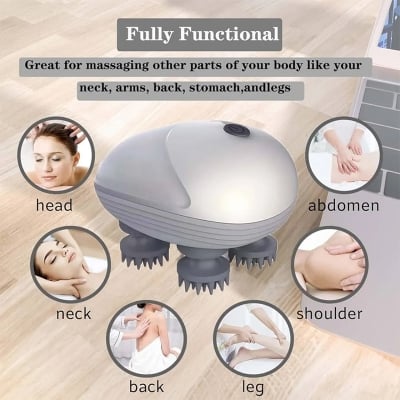 Picture of Scalp Head Hair Massager Electric Health Care Antistress Relax Body Massagem Deep Saude Tissue Prevent Body Massage - Multicolor