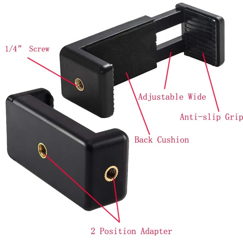Picture of martphone Holder Mount For Universal Tripod Monopod Stand - Tripod Phone Holder - Black