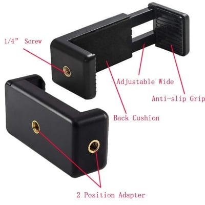 Picture of martphone Holder Mount For Universal Tripod Monopod Stand - Tripod Phone Holder - Black