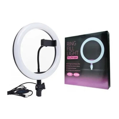Picture of 10 inch LED Ring Fill Light Ring light Photography Beauty Light with 3 light modes, 11 adjustable brightness level - with tripod