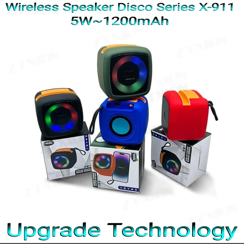Picture of X-911 Wireless Portable Rechargeable Mini Disco Speaker - Multicolor