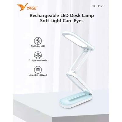 Picture of YAGE YG-T125 Table Lamp - Modern LED Desk Lamp with Adjustable Brightness and Eye-Caring Technology - Multicolor