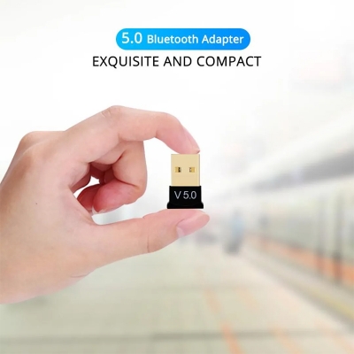 Picture of BT 5.1 Wireless Bluetooth Adapter USB Dongle For Desktop Laptop PC Multi Device Bluetooth Audio Receiver Transmitter BT5.1 - Black
