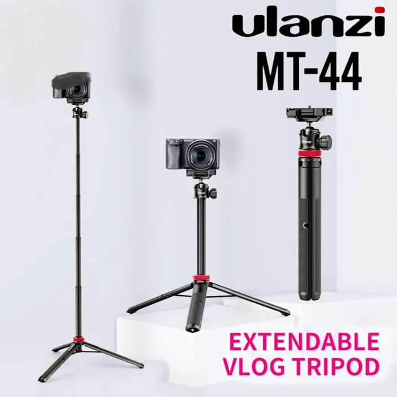 Picture of Ulanzi MT44 Extendable Vlog Tripod With 360° Ball Head – Black Color - Black