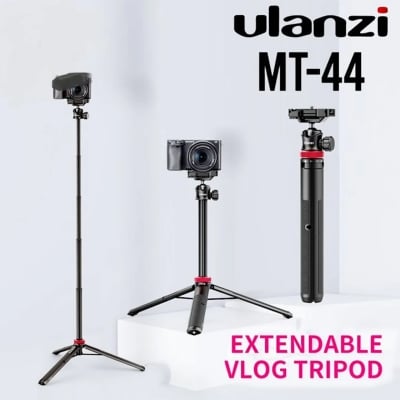 Picture of Ulanzi MT44 Extendable Vlog Tripod With 360° Ball Head – Black Color - Black