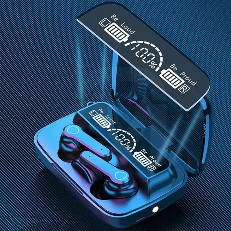 Picture of M19 Earbuds Tws Touch Control Wireless Bluetooth Headphones With Microphone With Flashlight - Bluetooth Headphone - Black
