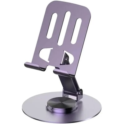 Picture of Metal stand Explosions desktop mobile phone bracket all metal 360 ° rotating folding flat ipd multifunctional universal lazy bracket - Gray
