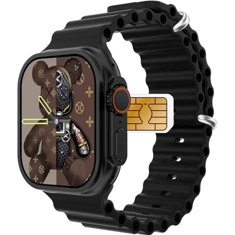 Picture of K10 Ultra Smartwatch: SIM Support, Fitness Tracking Smart Watch 2.1" Display, Wireless Charger and Bluetooth Connectivity Calling & Music Smartwatch - Orange