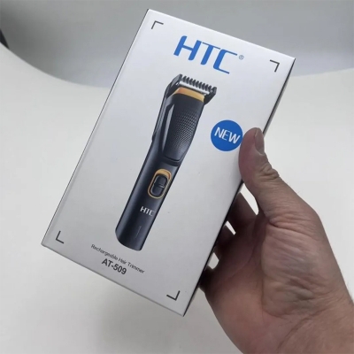 Picture of HTC AT-509 Rechargeable Hair and Beard Trimmer for Men - Multicolor