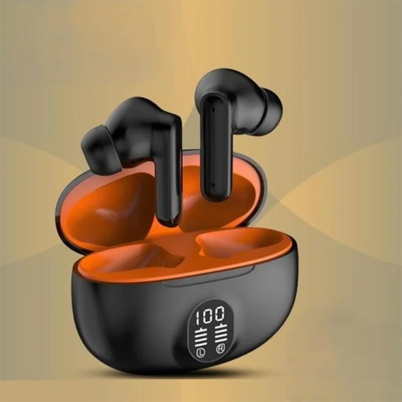Picture of S510 TWS Wireless Bluetooth Headphones 5.3 LED Power Earphones Digital Display Headset Stereo Sound Bluetooth-compatible 5.3 for Bluetooth Wireless Sports High-End Noise Reduction Ultra-Long Life Battery in-Ear Bluetooth Headset  By Pucko Gadget - Black