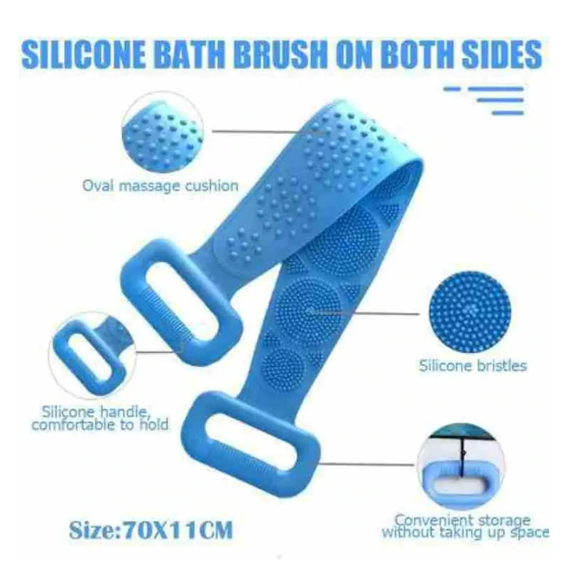 Picture of Silicone Bath Body Brush, Shower Massager/Exfoliating Back Scrubber for Shower/Back Scratchier/Body Skin Scrubber Deep Clean - Multicolor