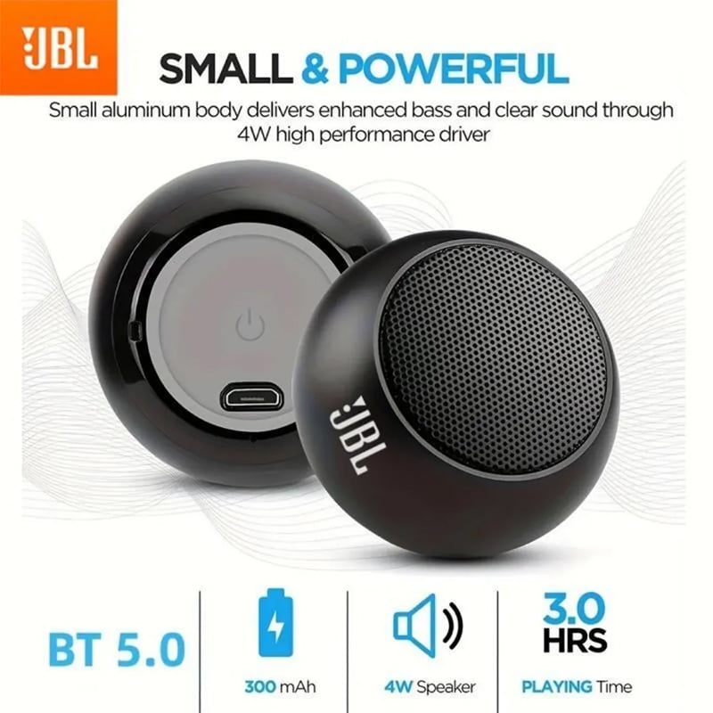 Picture of M3 Mini Portable Speaker Wireless Bluetooth Speaker - Bluetooth Speaker TWS- Multi Color - Multicolour