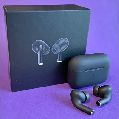 Picture of AirPods Pro 2nd genaration MADE IN DUBAI Bluetooth Earbuds Ipx4 Waterproof In-Ear Earphone - Black