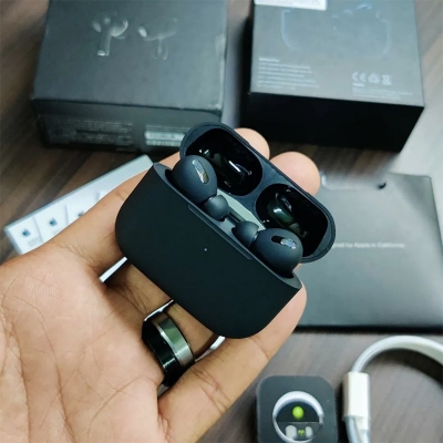 Picture of AirPods Pro 2nd genaration MADE IN DUBAI Bluetooth Earbuds Ipx4 Waterproof In-Ear Earphone - Black