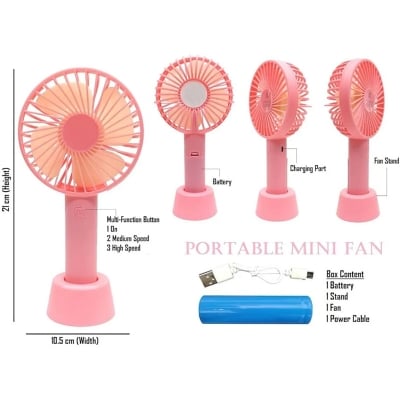 Picture of Portable Mini Rechargeable Fan – Ideal for Indoor & Outdoor Use, Travel-Friendly - Multicolor