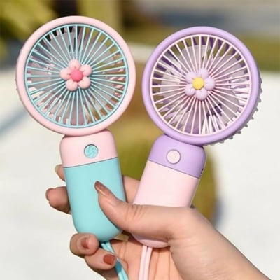 Picture of Mini Handheld Fan 1 pcs, Smart Hand Fan cute handheld cooling Rechargeable Sports Pocket Mini Fan-Multicolor - Multicolor