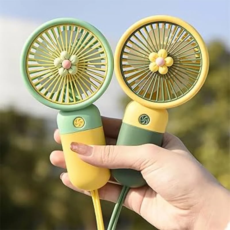 Picture of Mini Handheld Fan 1 pcs, Smart Hand Fan cute handheld cooling Rechargeable Sports Pocket Mini Fan-Multicolor - Multicolor
