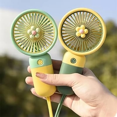 Picture of Mini Handheld Fan 1 pcs, Smart Hand Fan cute handheld cooling Rechargeable Sports Pocket Mini Fan-Multicolor - Multicolor