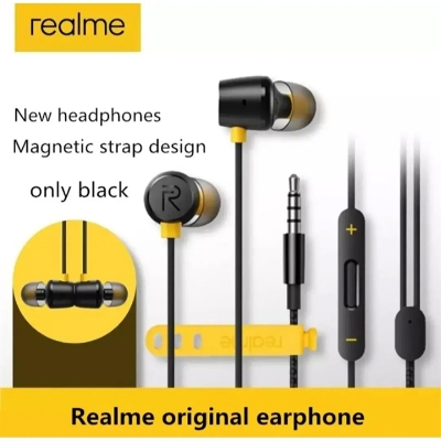Picture of Realme Buds 2 magnet  Wired Earbud In-Ear Earphone With High Base Stereo Headphone - Black