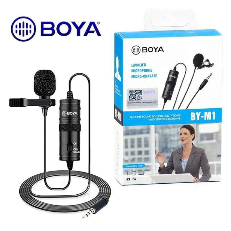 Picture of BOYA BY M1 Microphone Boya Professional Microphone For Mobile & Dslr - Black - Black