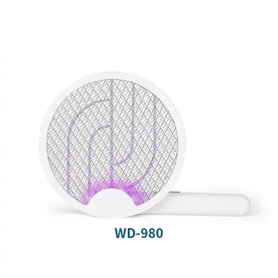 Picture of Weidasi WD-959/WD-980/WD-979 Mosquito Bat Rechargeable with Lure Light Insect bugs Lamp Stand Holder USB Charging Cable Included Electric Swatter Lithium Ion Battery WD 959 - WD-980