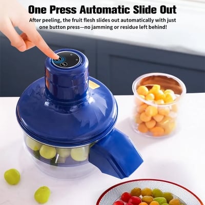 Picture of KD094 Automatic Vegetable Peeling Machine, Rechargeable Electric Fruit and Vegetable Peeler Suitable for Grapes, Cherry Tomatoes, Garlic - Multicolor
