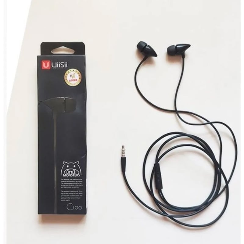 Picture of UiiSii C100 In-ear Earphone with MIC - Headphone - Ear Phone - Earphone - Black