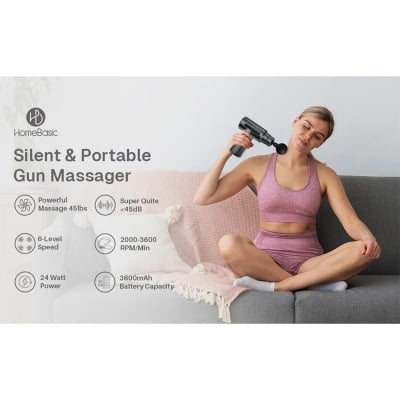 Picture of Mini Electric Massage Gun Portable Deep Tissue Massage Gun - Pain Relief USB Rechargeable Body Massager - Multicolor