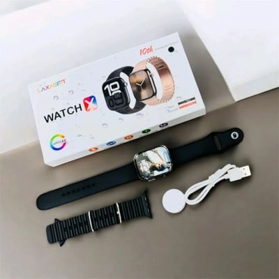 Picture of Laxasfit watch X series 10 Smart Watch for men And Women Bluetooth calling Full Touch Screen Digital smart Watch With 2 Straps Smartwatch For men - Black