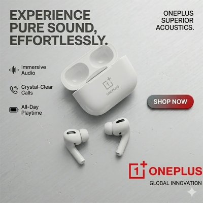 Picture of Oneplus Airpods Pro Tws Wireless Earbuds - Bluetooth Headphone - White