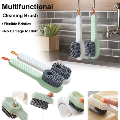 Picture of Multifunction Long Handle Liquid Shoe Brush cleaning Brush for Clothes Shoe Clothing washing Household Cleaning tools 1pcs - Multicolor