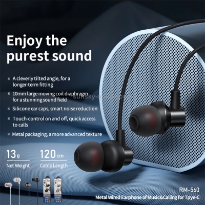 Picture of Remax Rm 510 Wired High Performance Earphones - Headphone - Black