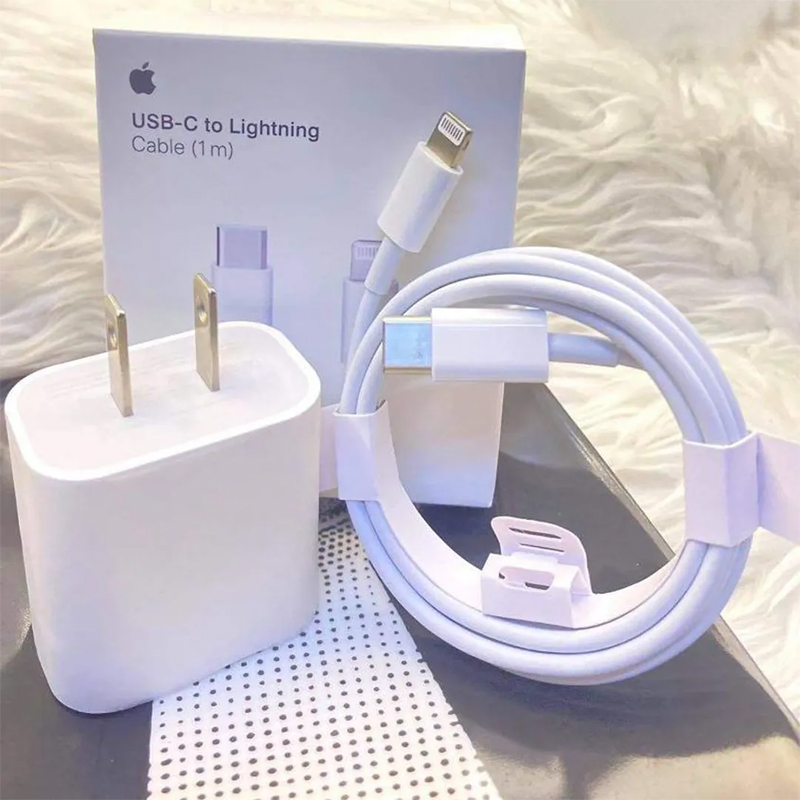 Picture of For Iphone 20 Watt Charger With Cable Premium Quality Fast Charging - Charger - White