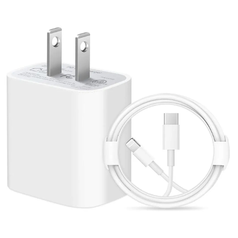 Picture of For Iphone 20 Watt Charger With Cable Premium Quality Fast Charging - Charger - White