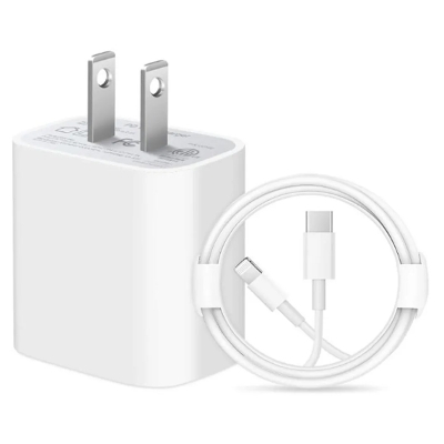 Picture of For Iphone 20 Watt Charger With Cable Premium Quality Fast Charging - Charger - White