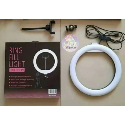 Picture of 10 inch LED Ring Fill Light Ring light Photography Beauty Light with 3 light modes, 11 adjustable brightness level (only ring light) - without tripod