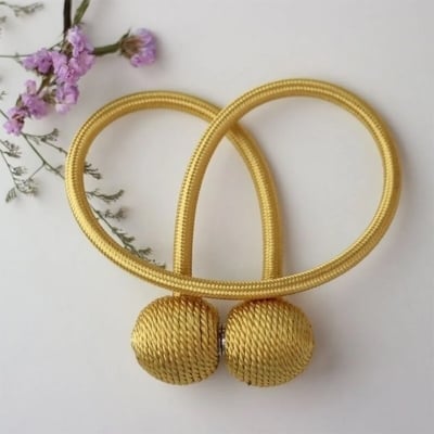 Picture of 2Pcs Magnet Curtains Buckles Modern Window Curtains Magnetic Tieback Holder Clips Holdbacks Curtain Strap Accessories - Multicolor