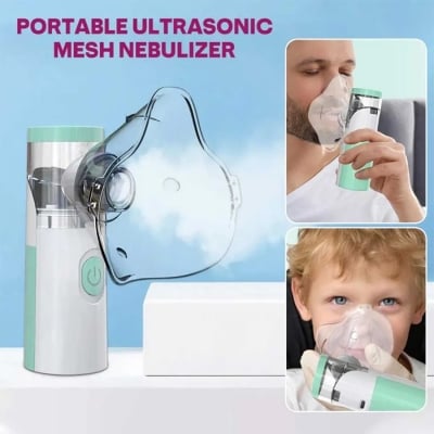 Picture of Mesh Portable Nebulizer - Handheld Mesh Atomizer Machine for Home Daily Use, Ultrasonic Nebuliser Personal Inhalers for Breathing Problems/ Mesh Atomizer Nebulizer - Multicolor