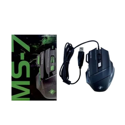 Picture of MS7 Gaming Mouse Wired Mouse Gamer Ergonomic Optical Mice For PC Laptop Games Quality 7 Buttons USB Computer - Multicolor