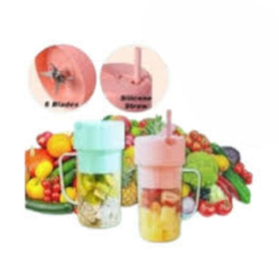 Picture of 500ML Wireless Juicer Cup Portable Juice Blender Mini Ice Crusher Home Outdoor Office Fruit Milkshake Vegetable Juice Maker-Multicolor