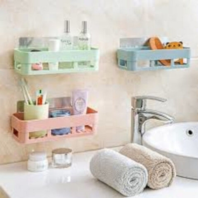 Picture of Kitchen And Bathroom Wall Shelf Square - Corner Self - bathroom accessories - Family color 1 pcs-Multicolor