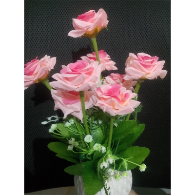 Picture of Artificial flower for Home ,wedding ,outdoor flower bed, mall, landscape selection, various activities.-Pink