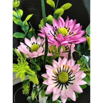 Picture of Product details of Artificial Flower Balcony Potted Plant Flowers Bouquet Wedding Home Garden Decor-Pink