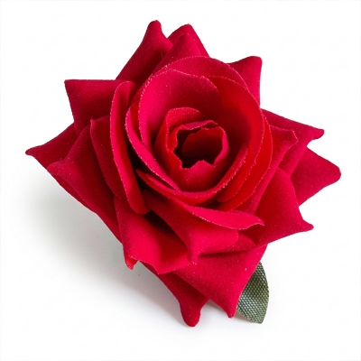 Picture of Artificial Rose Flower large size for making jewelry or Decoration-2 pcs-RED
